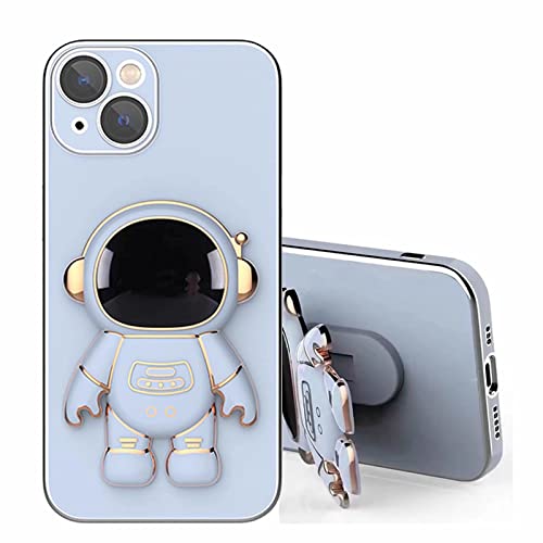 Didan für iPhone 14 Pro Max Astronaut Versteckt Ständer Hülle,Karikatur Ultra Dünn Überzug Galvanisierte Astronaut Ständer Weiche Silikon Kratzfest Handyhülle Schutzhülle von Didan
