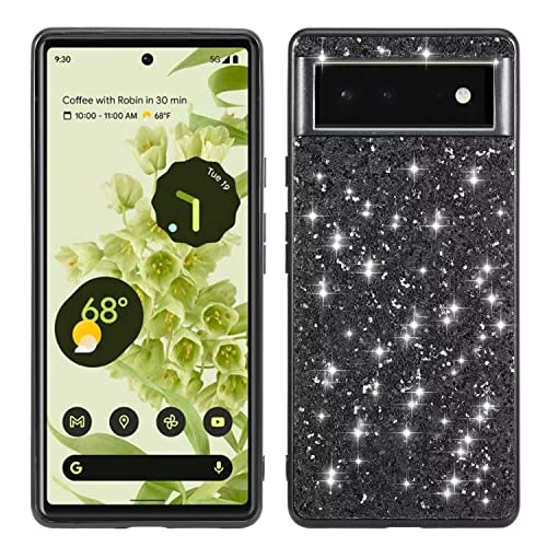 Didan Nadoli Glitzer Hülle für Google Pixel 6 Schwarz Glänzend Funkelnd Bling Galvanisier Rahmen Ultradünne Stoßfest Rückseite Tasche Handyhülle Schutzhülle Didan Nadoli Glitzer Hülle für Google Pixel 6 Schwarz Glänzend Funkelnd Bling Galvanisier Rahmen Ultradünne Stoßfest Rückseite Tasche Handyhülle Schutzhülle von Didan