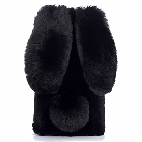 Didan Nadoli Hase Pelz Hülle für Samsung Galaxy A04S,3D Kaninchen Ohr Case Warme Flauschige Plüsch Schutzhülle Handy Schale Tasche Soft Haut,Schwarz Didan Nadoli Hase Pelz Hülle für Samsung Galaxy A04S,3D Kaninchen Ohr Case Warme Flauschige Plüsch Schutzhülle Handy Schale Tasche Soft Haut,Schwarz von Didan