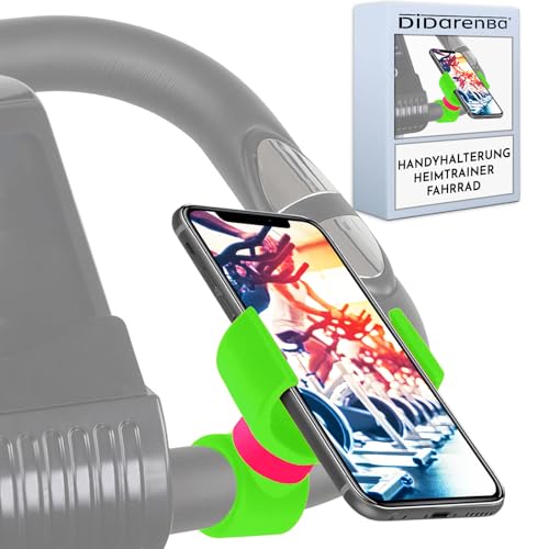 Handyhalterung Heimtrainer Fahrrad fahrradtrainer Indoor Cycling Bike fitnessbike universal geeignet für Smartphones bis zu 7,6" Grün von Didarenba
