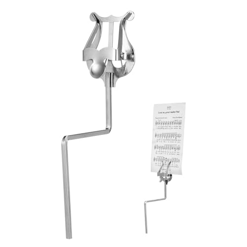 Didiseaon 1 Stück Notenhalter für Saxophon Tragbarer Notenständer für Saxophon Gestell Musikseitenhalter Musikhalter Saxophonständer Saxophon steht Zubehör für Saxophone Eisen Silber Didiseaon 1 Stück Notenhalter für Saxophon Tragbarer Notenständer für Saxophon Gestell Musikseitenhalter Musikhalter Saxophonständer Saxophon steht Zubehör für Saxophone Eisen Silber von Didiseaon