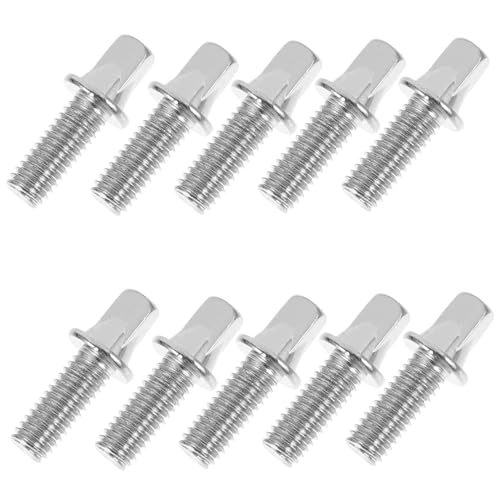 Didiseaon 10 Stück Fassverschraubungen Trommelreparaturteil Jazzschrauben Trommelschrauben für Pedalwelle Jazz-Schraube Drum Percussion Accessoire Snaredrum-Zubehör versilbertes Eisen von Didiseaon