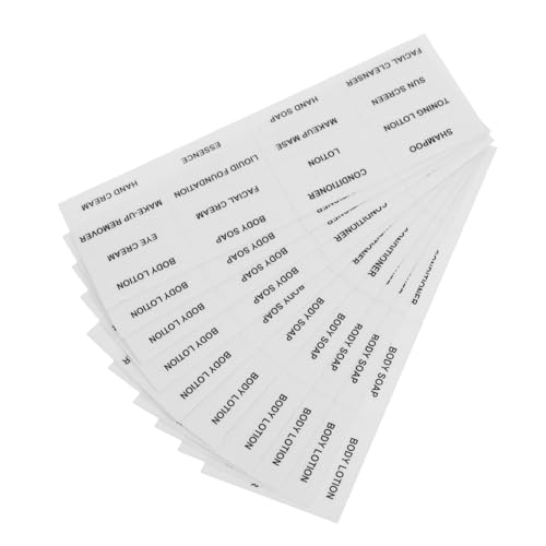 Didiseaon 10 Stück Hautpflegeproduktetikett Etikettenaufkleber Aufkleber für Kosmetikflaschen Einstufung Kosmetika seife Etiketten für Flaschen in Reisegröße Aufkleber für Kosmetiketiketten Didiseaon 10 Stück Hautpflegeproduktetikett Etikettenaufkleber Aufkleber für Kosmetikflaschen Einstufung Kosmetika seife Etiketten für Flaschen in Reisegröße Aufkleber für Kosmetiketiketten von Didiseaon