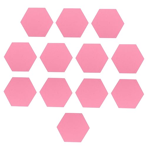 Didiseaon 12 Stück Schalldämmendes Dekorpaneel aus Filz Sechskant-Klebetafeln Wandfliesen aus Filz Sechseckiges Wandbrett aus Filz sechseckige Pinnwandfliesen Bulletin Boards gefühlt Rosa von Didiseaon