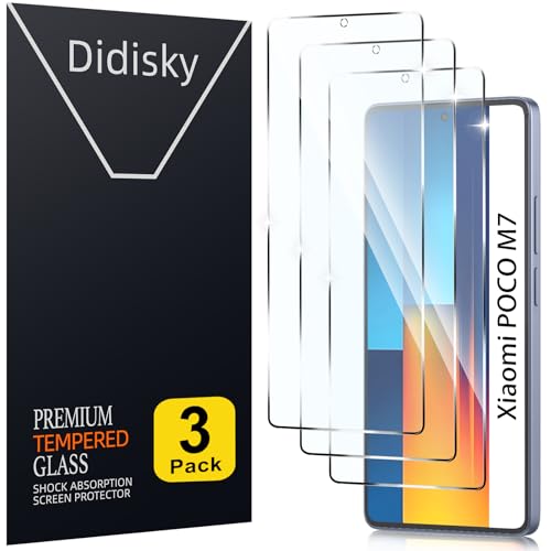 Didisky (3 Stück Schutzfolie Kompatibel für Xiaomi Poco M7 Pro 5G 6.67", 9H High Definition Schutzfolie, Anti-Kratzen, Einfach anzuwenden Didisky (3 Stück Schutzfolie Kompatibel für Xiaomi Poco M7 Pro 5G 6.67", 9H High Definition Schutzfolie, Anti-Kratzen, Einfach anzuwenden von Didisky