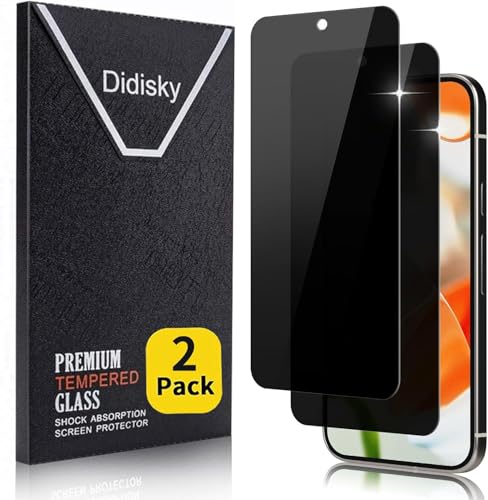 Didisky 2 Pack Privacy Displayschutzfolie für Google Pixel 9, 9 Pro, 9H Panzerglasfolie, Einfach zu installieren, Anti-Spy, Displayschutzfolie Didisky 2 Pack Privacy Displayschutzfolie für Google Pixel 9, 9 Pro, 9H Panzerglasfolie, Einfach zu installieren, Anti-Spy, Displayschutzfolie von Didisky