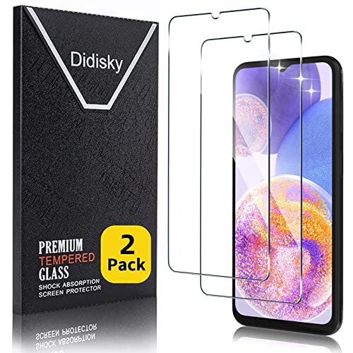 Didisky 2 Stück Schutzfolie Kompatibel mit Samsung Galaxy A23 4G, A23 5G, 9H Hartglas, Keine Blasen, High Definition Schutzfolie, Einfach anzuwenden, Fall-freundlich von Didisky