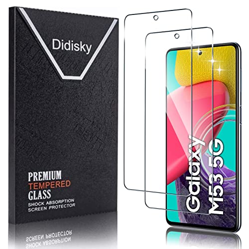 Didisky 2 Stück Schutzfolie Kompatibel mit Samsung Galaxy M53 5G,Samsung Galaxy S10 Lite,9H Hartglas, Keine Blasen, High Definition Schutzfolie, Einfach anzuwenden von Didisky