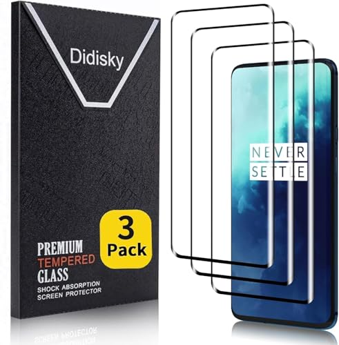 Didisky 3 Pack Displayschutzfolie für Oneplus 7T Pro/7 Pro, 3D Vollständige Abdeckung Panzerglasfolie, Kratzfest, 9H Härte, Keine Blasen Didisky 3 Pack Displayschutzfolie für Oneplus 7T Pro/7 Pro, 3D Vollständige Abdeckung Panzerglasfolie, Kratzfest, 9H Härte, Keine Blasen von Didisky