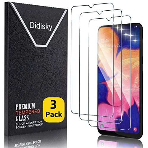 Didisky 3 Stück Schutzfolie Kompatibel mit Samsung Galaxy A10,Entsperren von Fingerabdrücken,9H Hartglas, Keine Blasen, High Definition Schutzfolie, Einfach anzuwenden, Fall-freundlich von Didisky