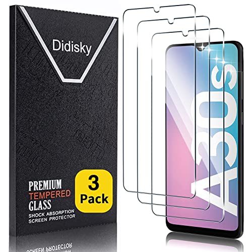 Didisky 3 Stück Schutzfolie Kompatibel mit Samsung Galaxy A30S,Entsperren von Fingerabdrücken,9H Hartglas, Keine Blasen, High Definition Schutzfolie, Einfach anzuwenden, Fall-freundlich von Didisky