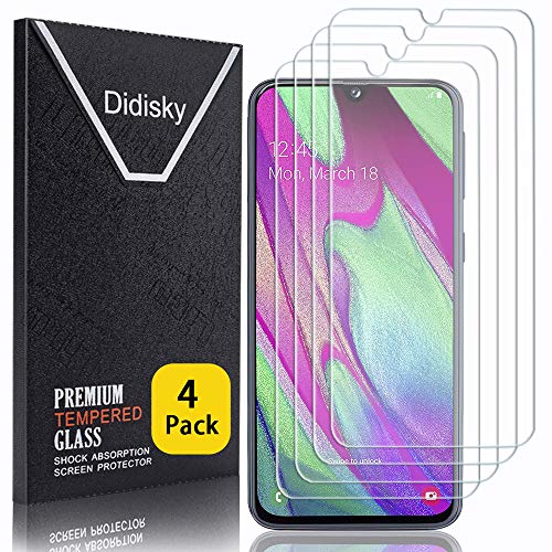 Didisky [4 Stück] Schutzfolie Kompatibel mit Samsung Galaxy A40 (2019),9H Hartglas, Keine Blasen, High Definition Schutzfolie, Einfach anzuwenden, Fall-freundlich von Didisky