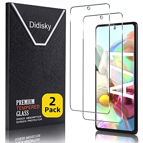 Didisky [4 Stück Schutzfolie Kompatibel mit Samsung Galaxy a71,9H Hartglas, Keine Blasen, High Definition Schutzfolie, Einfach anzuwenden, Fall-freundlich von Didisky