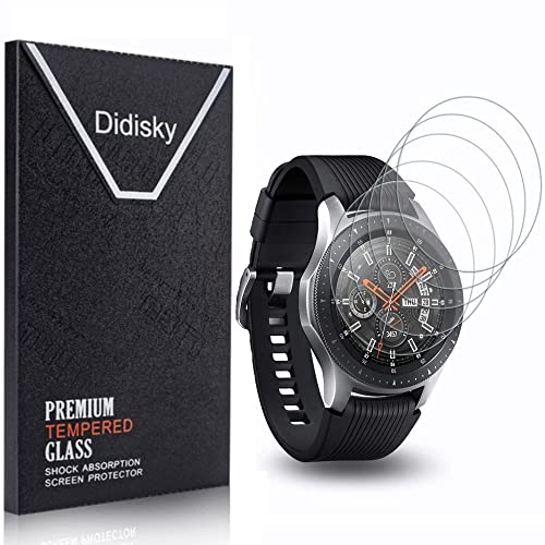 Didisky [5 Stück] Schutzfolie Kompatibel mit Samsung Galaxy Watch 4 Classic 46MM, 9H Hartglas, Keine Blasen, High Definition Schutzfolie, Einfach anzuwenden, Fall-freundlich von Didisky