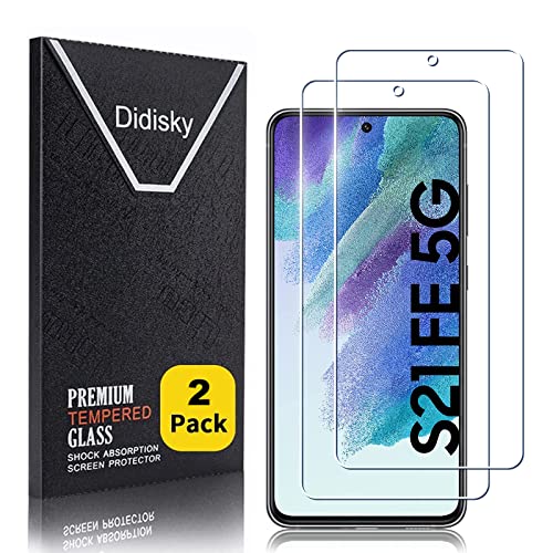Didisky Displayschutzfolie aus gehärtetem Glas für Samsung Galaxy S21 Fe (nicht für Samsung Galaxy S21), [2 Stück] Displayschutz [weiche Touch] Leicht zu reinigen von Didisky