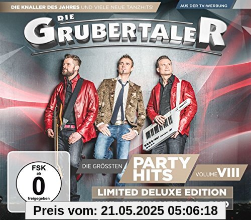 Die größten Partyhits - Vol. 8 - Deluxe Edition (inkl. Hitmix-Medley & DVD) von Die Grubertaler