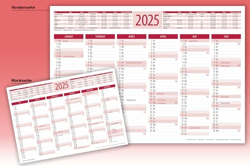 Tafelkalender 2025 (rot) von Die Kalenderversender