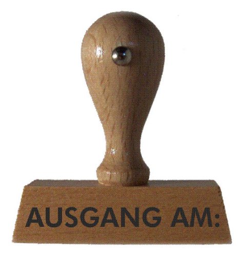 Lagerstempel AUSGANG AM: vom Kaufhaus2010 von Die Stempel GmbH