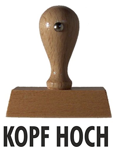 Sprüche-Stempel/Holzstempel - KOPF HOCH - vom Kaufhaus2010 von Die Stempel GmbH