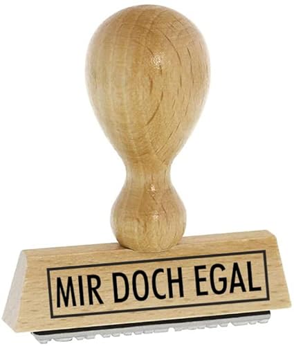 Sprüche-Stempel/Holzstempel "mir doch egal" vom Kaufhaus2010 von Die Stempel GmbH