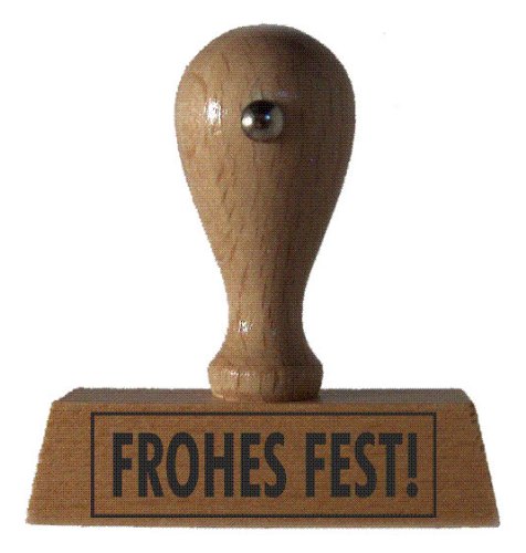 Sprüche-Stempel FROHES FEST! vom Kaufhaus2010 von Die Stempel GmbH