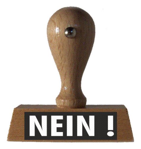 Sprüche-Stempel NEIN ! vom Kaufhaus2010 von Die Stempel GmbH