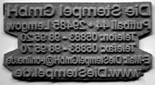 Textplatte für trodat printy 4913 57 X 22mm Ersatzplatte von Die Stempel GmbH