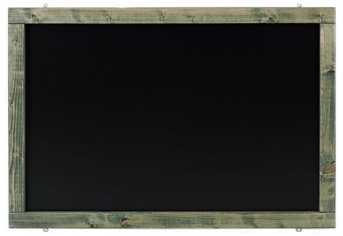 Rustikale Tafel Kreidetafel Wandtafel Küchentafel mit Holzrahmen zur Beschriftung mit Kreide im Landhausstil in verschiedenen Größen und Farben (Tannengrün, 50x100cm) von DieKreidetafel