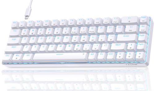 Dierya×TMKB T68se Gaming Mechanische Tastatur,60% Prozent Tastatur mit Blue Clicky Switch,Ultra-Compact Mini 68 Tasten Anti-Ghosting,Typ-C-Datenkabel,US Layout für PC Windows Gamer Typist von Dierya