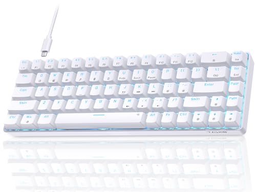 Dierya×TMKB T68se Gaming Mechanische Tastatur,60% Prozent Tastatur mit Red Linear Switch,Ultra-Compact Mini 68 Tasten Anti-Ghosting,Typ-C-Datenkabel,US Layout für PC Windows Gamer Typist von Dierya