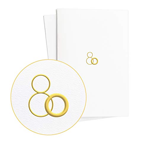 Geburtstagskarte 80 (2 Stück/Set), Exquisit mit Goldprägung, Stilvolle Karte zum Geburtstag und Origineller Geschenkgutschein, E13 von Diese-Klappkarten