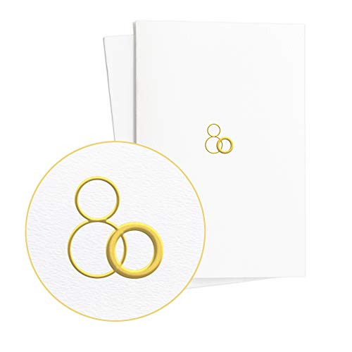 Geburtstagskarte 80 (2 Stück/Set), Exquisit mit Goldprägung, Stilvolle Karte zum Geburtstag und Origineller Geschenkgutschein, E13 von Diese-Klappkarten