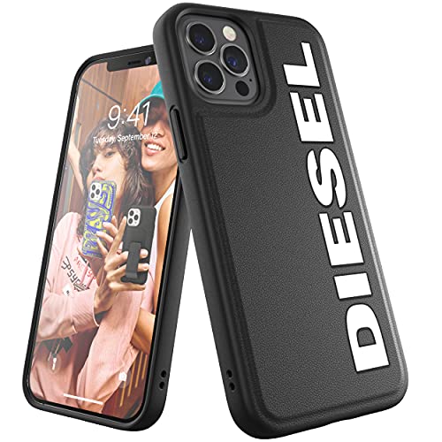 Diesel 42492 Designed for iPhone 12 / iPhone 12 Pro 6.1 Case, Moulded Core, Shockproof, Drop Tested Protective Cover with Raised Edges, Black/White von Diesel