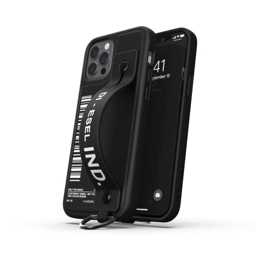 Diesel 42525 Designed for iPhone 12 / iPhone 12 Pro 6.1 Case, Hand Grip Strap Case Shockproof, Drop Tested Protective Cover with Raised Edges, Black von Diesel