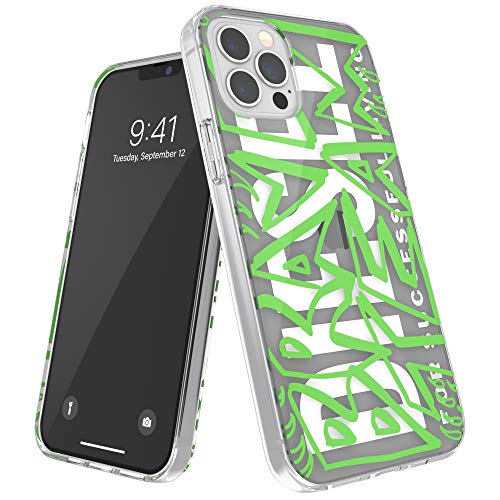 Diesel 42570 Designed for iPhone 12 / iPhone 12 Pro 6.1 Case, Clear Snap Case, Shockproof, Drop Tested Protective Cover with Raised Edges, Black/Green von Diesel
