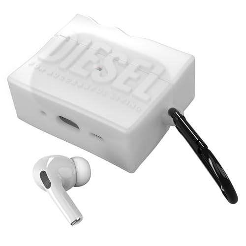 Diesel Airpods Pro/Airpods Pro 2 Hülle | D by Diesel Silikon-Schutzhülle | Kabelloses Laden kompatibel | Bluetooth-Kopfhörer-Tragetasche | ergonomischer Griff | transparent von Diesel