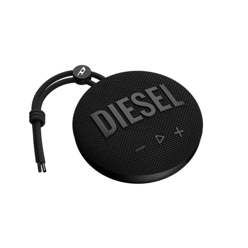 Diesel Connect_D Kleiner kabelloser Lautsprecher | IPX7 Bluetooth 5.0 wasserdichter tragbarer Lautsprecher mit Bass-Boost | 28 Stunden Spielzeit | Stereo-Pairing | Kordelzugschlaufe | ideal für Diesel Connect_D Kleiner kabelloser Lautsprecher | IPX7 Bluetooth 5.0 wasserdichter tragbarer Lautsprecher mit Bass-Boost | 28 Stunden Spielzeit | Stereo-Pairing | Kordelzugschlaufe | ideal für von Diesel
