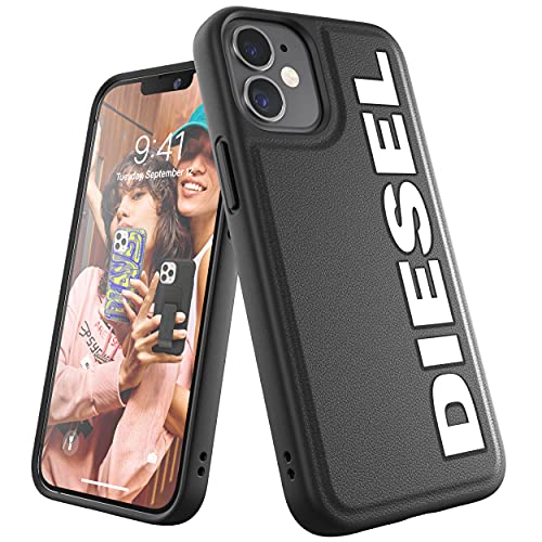 Diesel Designed for iPhone 12 Mini 5.4 Case, Moulded Core, Shockproof, Drop Tested Protective Cover with Raised Edges, Black/White, 42491 von Diesel