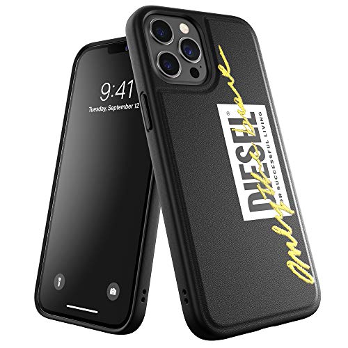 Diesel Designed for iPhone 12 Pro Max 6.7 Case, Moulded Core, Shockproof, Drop Tested Protective Cover with Raised Edges, Black/Lime, 42508, Lime/Black von Diesel