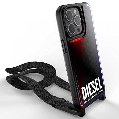 Diesel Designed for iPhone 13 Pro 6.1 Hülle, Halskettenhülle, Stoßfest, Fallgetestete Schutzhülle mit erhöhten Kanten, Holographic Black, 47171, Navy Blau, iPhone 13 Pro 6.1" von Diesel