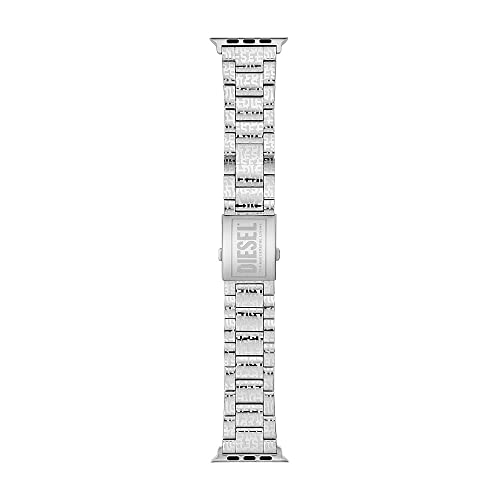 Diesel Herrenband kompatibel mit Apple Watch®, 42/44/45/49MM - 24mm Edelstahl silberfarben, DSS0017 von Diesel