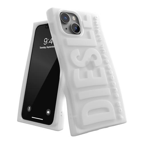 Diesel iPhone 14 / iPhone 13 Hülle | D Silikon Hülle | Klar | Stoßfest Fallschutz | Kabelloses Laden kompatibel | Handyhülle mit erhöhten Kanten von Diesel
