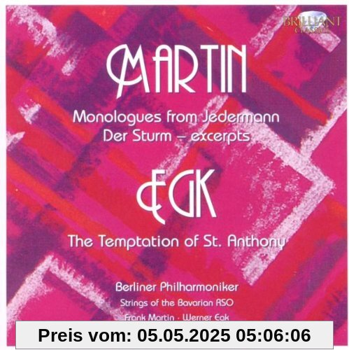 Martin & Egk: 6 Monologe von Jedermann & Die Versuchung von St. Anton von Dietrich Fischer-Dieskau