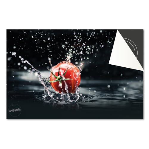 Induktionsschutz von Dietrix - Schutzmatte 81x52cm - Splash Tomate - Base - Für Induktionskochfeld/Induktionsherd - Herdabdeckung Ceranfeld - Helle Unterseite - Herdabdeckplatte von Dietrix