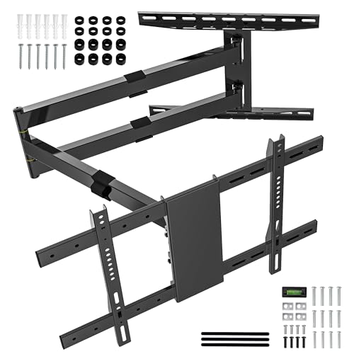 1200mm Wandabstand, Tv Wandhalterung, Langer Schwenkarm, Neigen, Schwenken, Rotieren, Ausziehen, 32-80 Zoll LCD/LED/OLED Fernseher 50 kg Tragkraft VESA 600x400mm Tv-Halterung von Digank