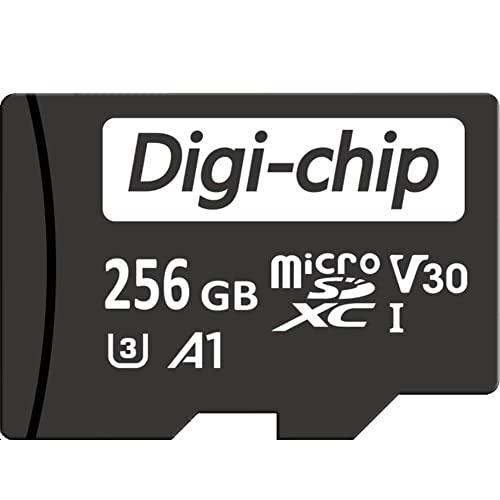 256GB Micro SD Speicherkarte für Samsung A52s, A53, A33 5G, Class 10 UHS-1 U3 MicroSDXC 256GB Digi-Chip High Speed 90MB/s V30 Speicherkarte von Digi-Chip