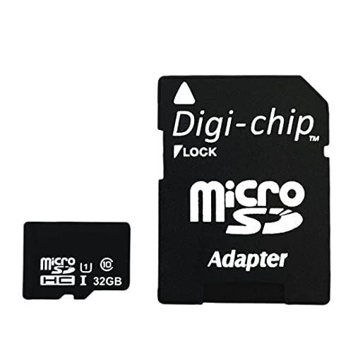 Digi-Chip 32 GB Micro-SD-Speicherkarte, formatiert in FAT32 UHS-1, 100 MB/s High Speed von Digi-Chip