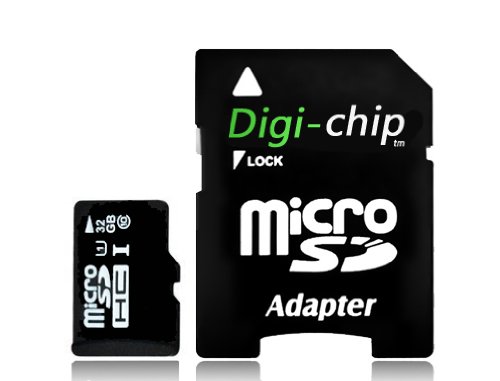 Digi-Chip 32GB Micro-SD Class 10 UHS-1 Speicherkarte für Auto-Kamera Orskey, Crosstour, Supereye, Vantrue, Z-Edge, Chortan, Eyesun, Auto-Vox, Campark Dashcam Dash Cam Memory von Digi-Chip