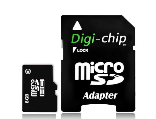Digi-Chip 8GB Micro-SD Class 10 Speicherkarte für Samsung Galaxy Express I8730, Y Plus S5303, Trend II Duos S7572, S7570, GT-S7572, GT-S7570, Win I8550, I8552, Pocket Neo S5310, GT-S5312, Star S5280, S5282, Exhibit T599, Light, Star Pro S7260, S7710 Xcover 2, GT-S7710L von Digi-Chip