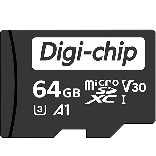 Speicherkarte für Apexcam, Wolfang Action Cam 64GB Micro SD Class 10 UHS-1 U3 V30 Apexcam Speicherkarte Wolfang MicroSD Karte von Digi-Chip